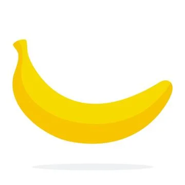 Banana vector flat material design isolated object on white background. Stock Illustration