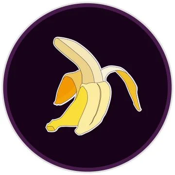 Banana vector icon Stock Illustration
