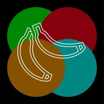 Banana vector icon Stock Illustration