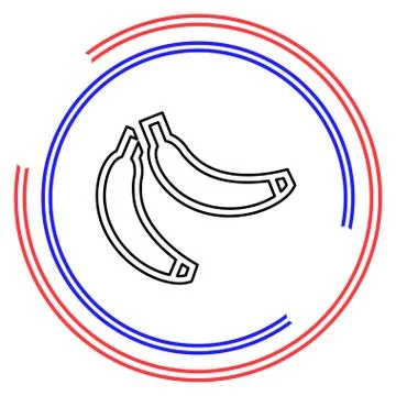 Banana vector icon Stock Illustration