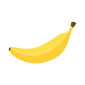 Banana vector icon, isolated flat banana icon Illustrazione stock