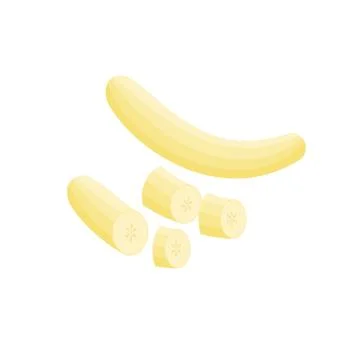 Banana vector icon, isolated flat banana icon Stock Illustration