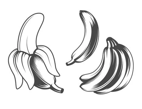 Banana Vector Icons Stock Illustration