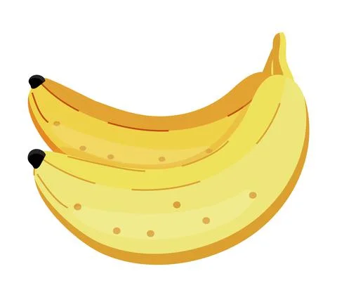 Banana vector isolated on white background. Fruit, fresh, health food icon Stock Illustration