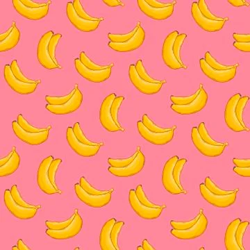 Banana vector pattern Stock Illustration