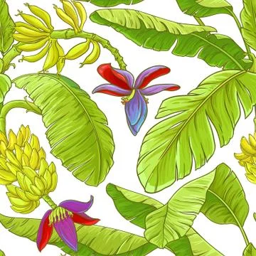 Banana  vector pattern Stock Illustration