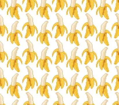 Banana vector seamless pattern. Stock Illustration