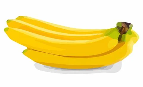 Banana vector on white background Stock Illustration