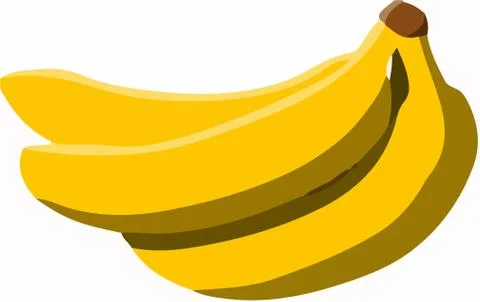 Banana vector on white background Stock Illustration
