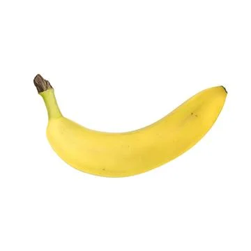 Banana on a white background. 3d rendering. Stock Illustration