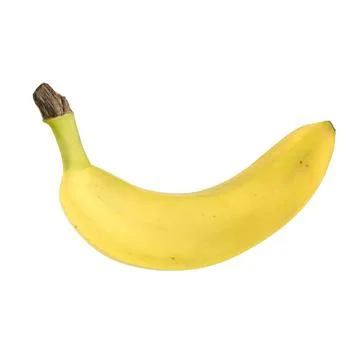 Banana on a white background. 3d rendering. Stock Illustration