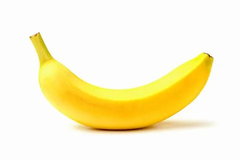 Banana on a white background close-up. isolate Foto stock