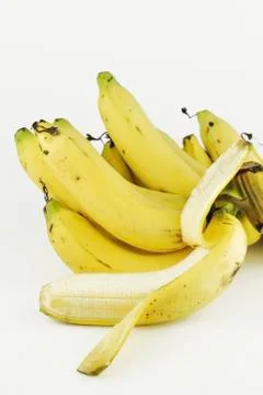 Banana on white background Stock Photos