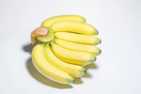 Banana white background Stock Photos