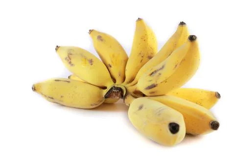 Banana on white background Stock Photos