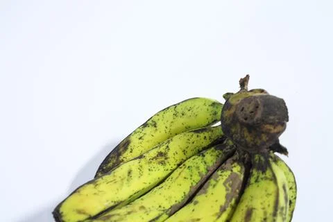 Banana with a white background Stock Photos