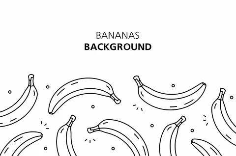 Bananas background Stock Illustration