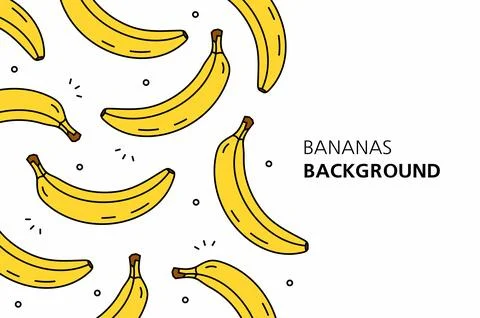 Bananas background Stock Illustration