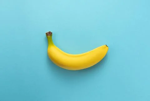 Bananas on a blue background Stock Photos