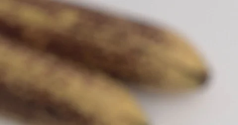 Bananas With Brown Spots - Rack Focus Stock Footage 93965924