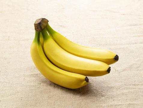 Bananas on a burlap background 写真素材