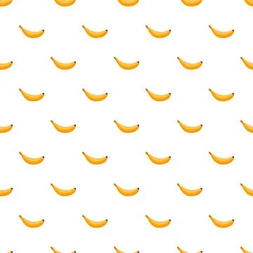 Bananas creating a seamless fruit pattern background Stock Illustration