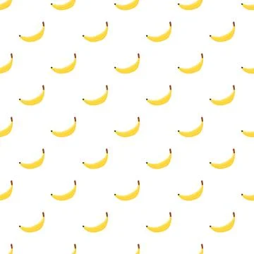 Bananas creating a seamless yellow fruit pattern Stock Illustration
