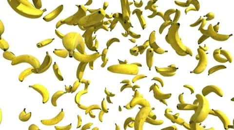 Bananas Falling. HD loop Stock Footage 10592355