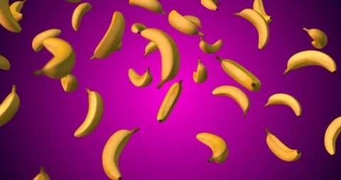 Bananas falling slow motion Video stock 88153506