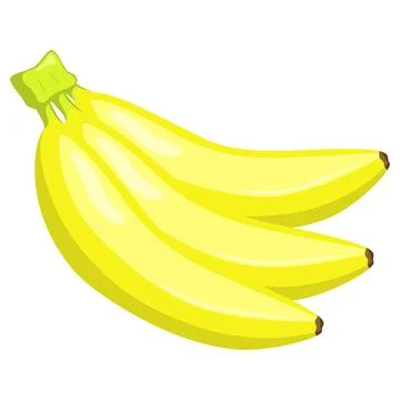 Bananas in flat style. Vector illustration isolated on white background Illustrazione stock