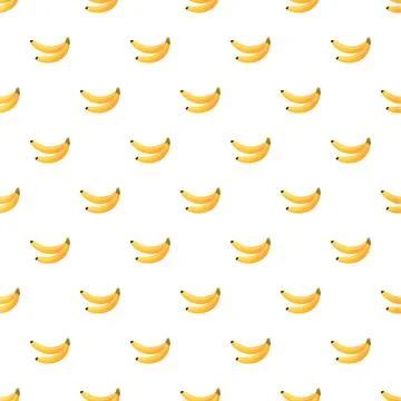 Bananas fruit seamless pattern vector illustration Stock Illustration