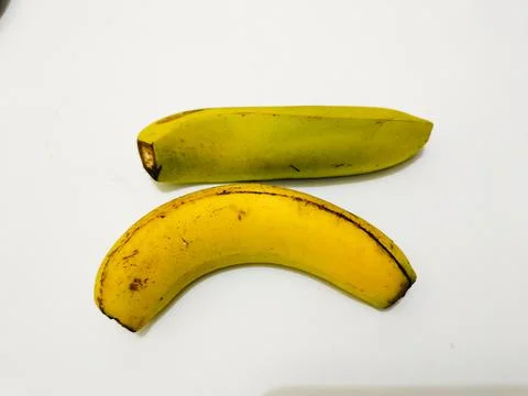 Bananas fruit on the white background Stock Photos
