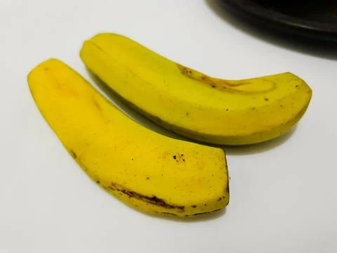 Bananas fruit on the white background Stock Photos