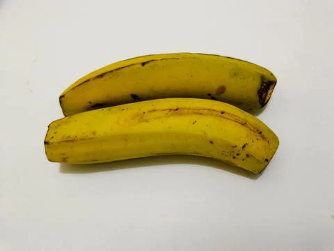 Bananas fruit on the white background Stock Photos
