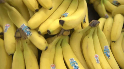 Bananas at the Grocery Store Stock Footage 33061766