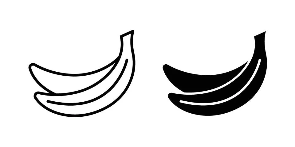 Bananas icon for web projects Stock Illustration