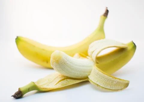 Bananas isolated background Stock Photos