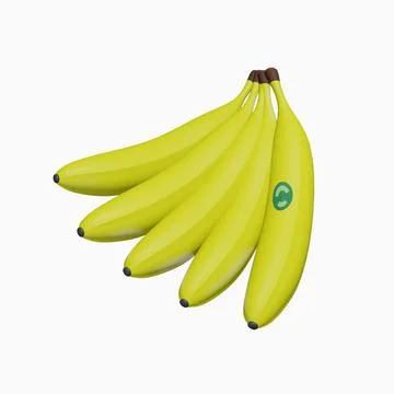 Bananas isolated on white background Stock Illustration