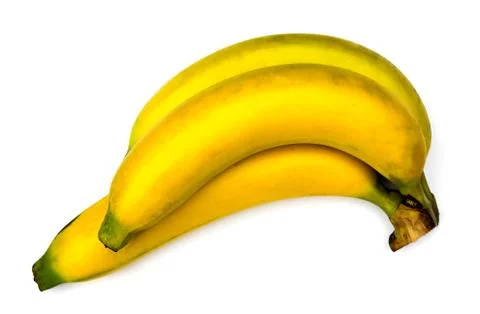 Bananas isolated on white background. Stock Photos