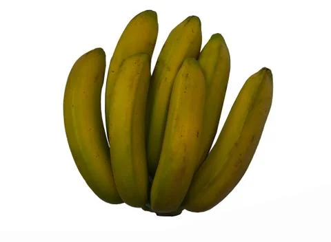 Bananas isolated on white background Stock Photos