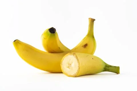 Bananas isolated on white background Stock Photos