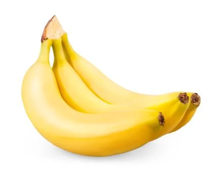 Bananas isolated on white Stock Photos
