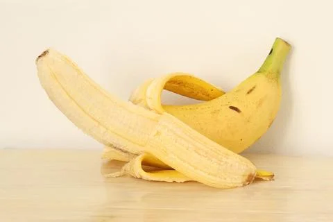 Bananas on a light background. Stock Photos