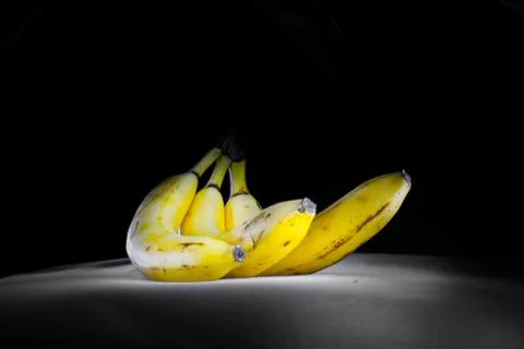Bananas in light Stock Photos