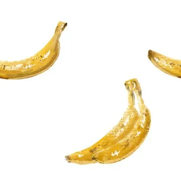 Bananas painting pattern Stock Illustration