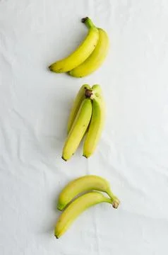 Bananas in a row Stock Photos