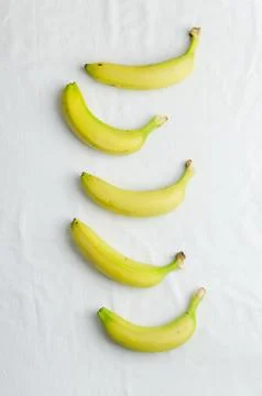 Bananas in a row Stock Photos