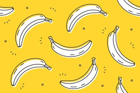 Bananas seamless pattern Stock Illustration