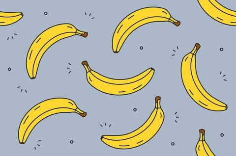 Bananas seamless pattern Stock Illustration