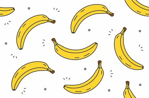 Bananas seamless pattern Stock Illustration